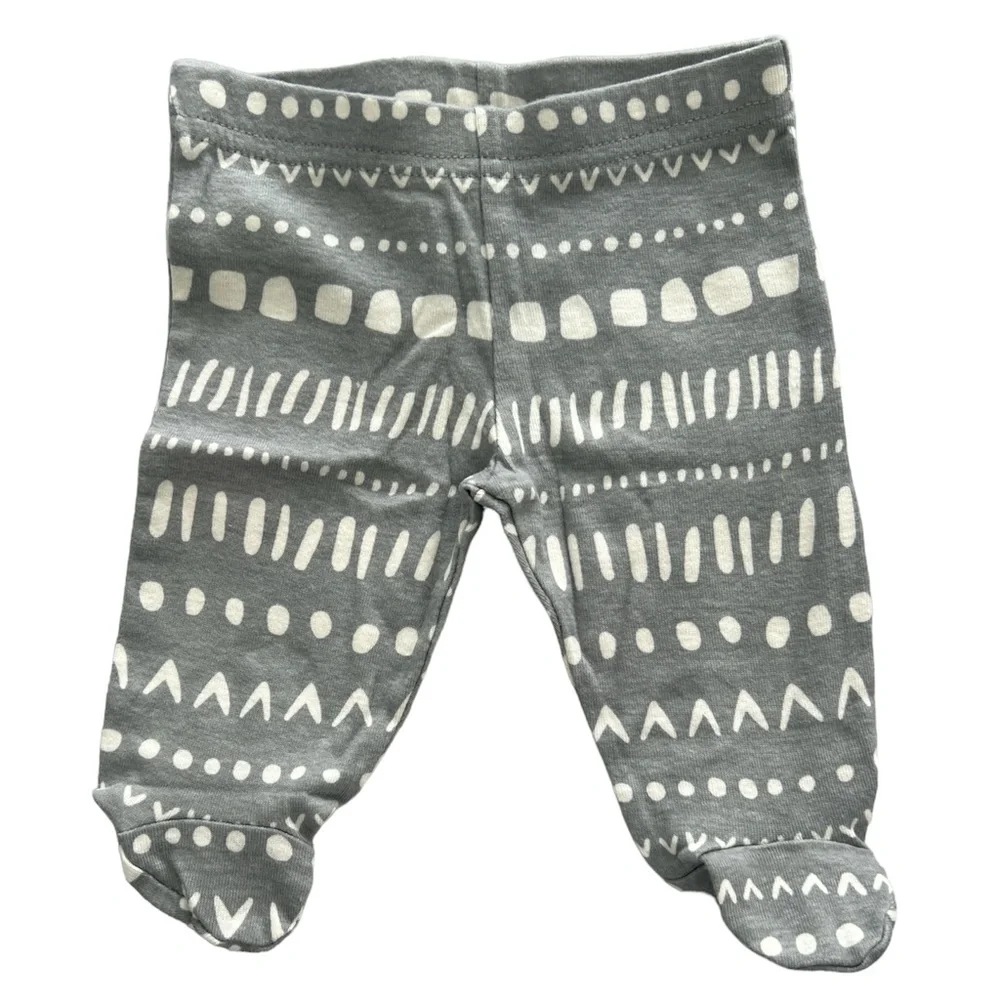 Gerber Newborn 3 piece set Pant Footies Mittens & Hat Cute Elephant 100% Cotton - Picture 5 of 6